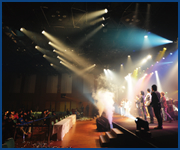 Events with performances that require audio and lighting equipment