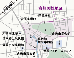 倉敷美観地区map