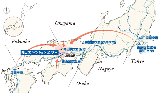 JR岡山駅直結の好立地